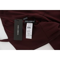 Dolce & Gabbana Elegantes bordeauxfarbenes Etuikleid