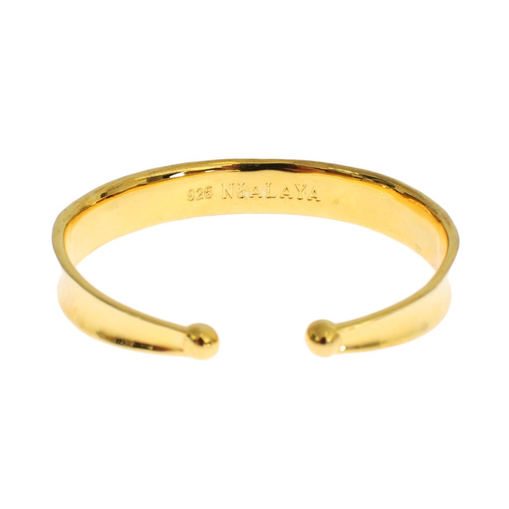 Nialaya Elegantes vergoldetes Silber CZ-Armband
