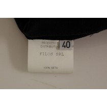 FILOS Bronzefarbenes & schwarzes ärmelloses Seiden-Etuikleid