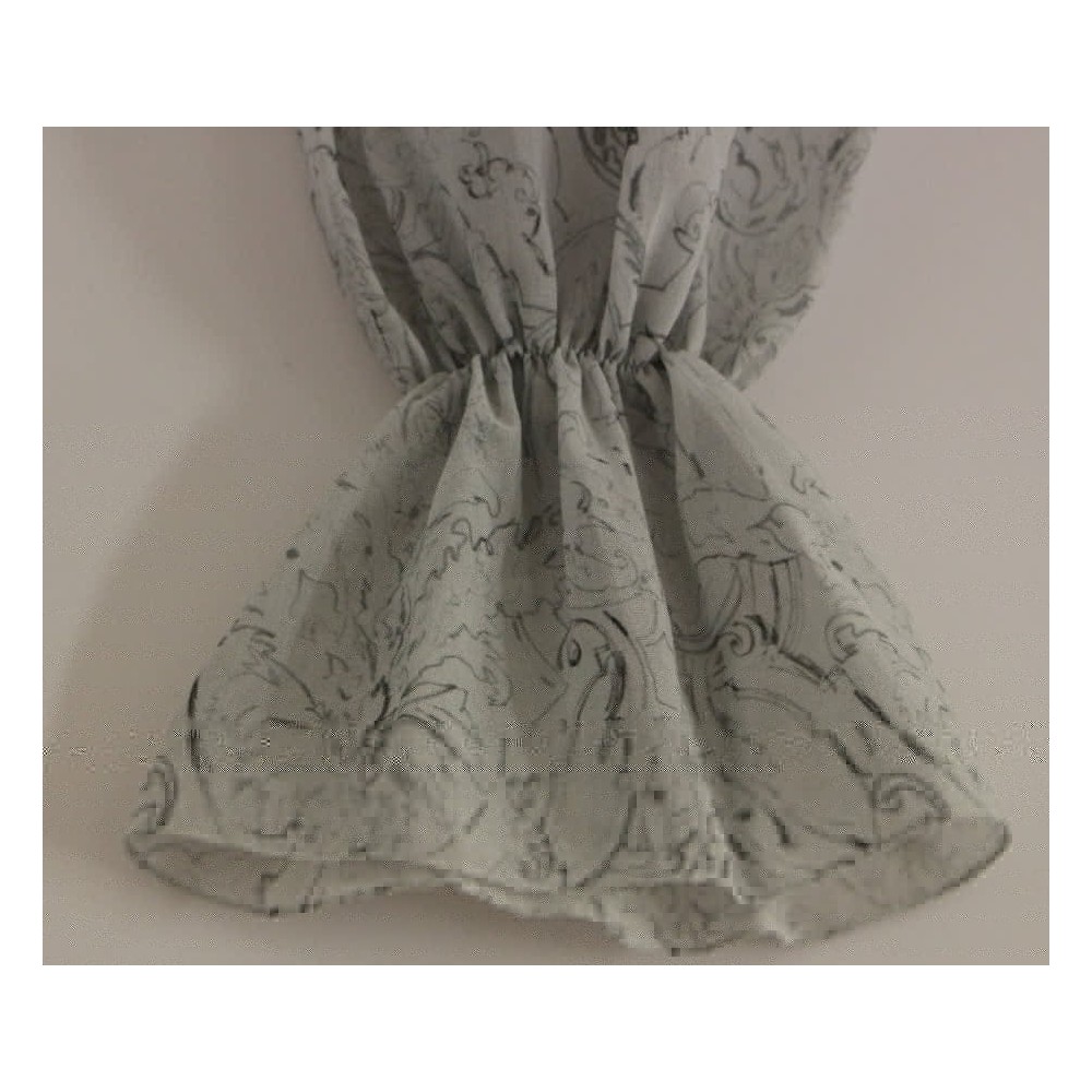 Vika Gazinskaya Elegante blaue Tunika-Bluse aus Baumwolle