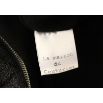 La Maison du Couturier Eleganter schwarzer Leder-Overall mit Taillenriemen