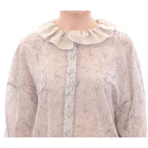 Vika Gazinskaya Elegante blaue Tunika-Bluse aus Baumwolle
