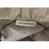 Vika Gazinskaya Elegante blaue Tunika-Bluse aus Baumwolle