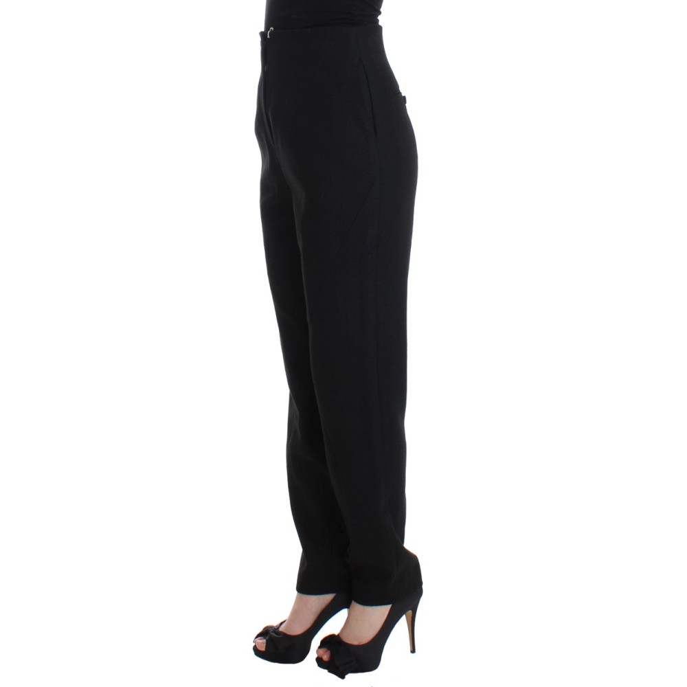 KAALE SUKTAE Elegante Schwarze Hose mit hoher Taille