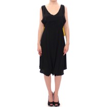 Lamberto Petri Elegantes Shiftkleid aus Seidenmischung in Schwarz und Gelb