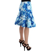 Koonhor Eleganter knielanger Rock mit Fresko-Print