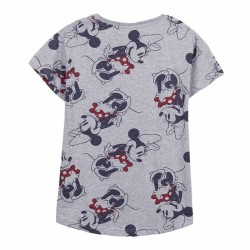 Women’s Short Sleeve T-Shirt Minnie Mouse Grey