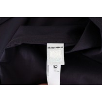 Dolce & Gabbana Elegantes lila gestreiftes Baumwoll-Nachthemd