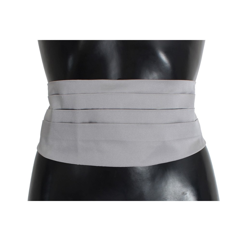 Dolce & Gabbana Eleganter Kummerbund aus grauer Seide