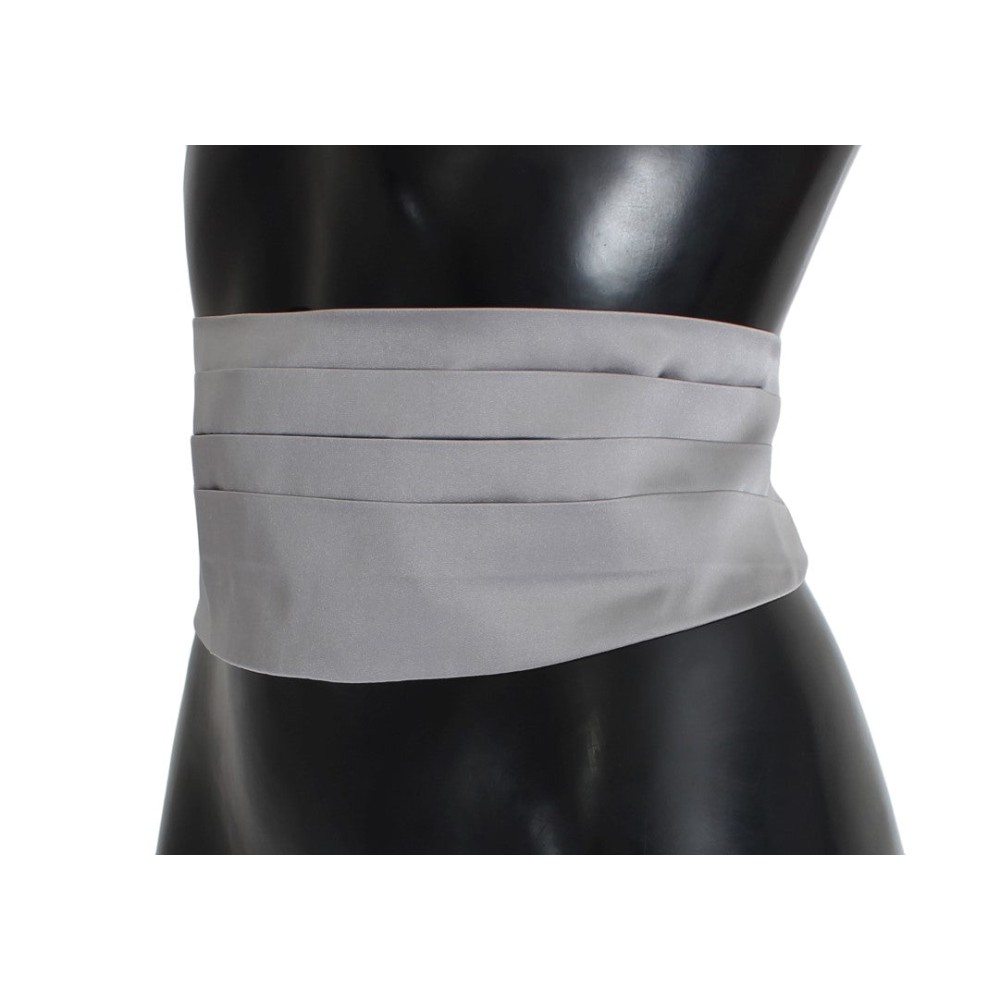 Dolce & Gabbana Eleganter Kummerbund aus grauer Seide