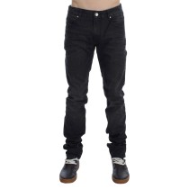 Acht Glatte graue Slim Fit italienische Herrenjeans