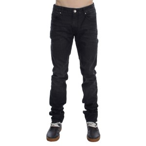 Acht Glatte graue Slim Fit italienische Herrenjeans