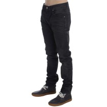 Acht Glatte graue Slim Fit italienische Herrenjeans