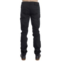 Acht Glatte graue Slim Fit italienische Herrenjeans