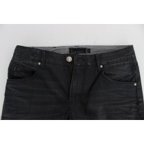 Acht Glatte graue Slim Fit italienische Herrenjeans