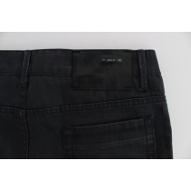 Acht Glatte graue Slim Fit italienische Herrenjeans