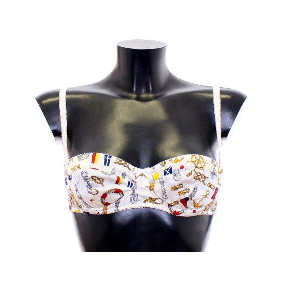 Dolce & Gabbana Elegantes weißes Seemannsunterwäsche-Set mit Druck