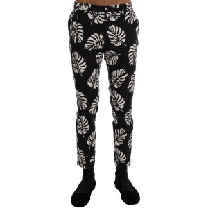 Dolce & Gabbana Slim Fit Knöchelhose mit Blattdruck