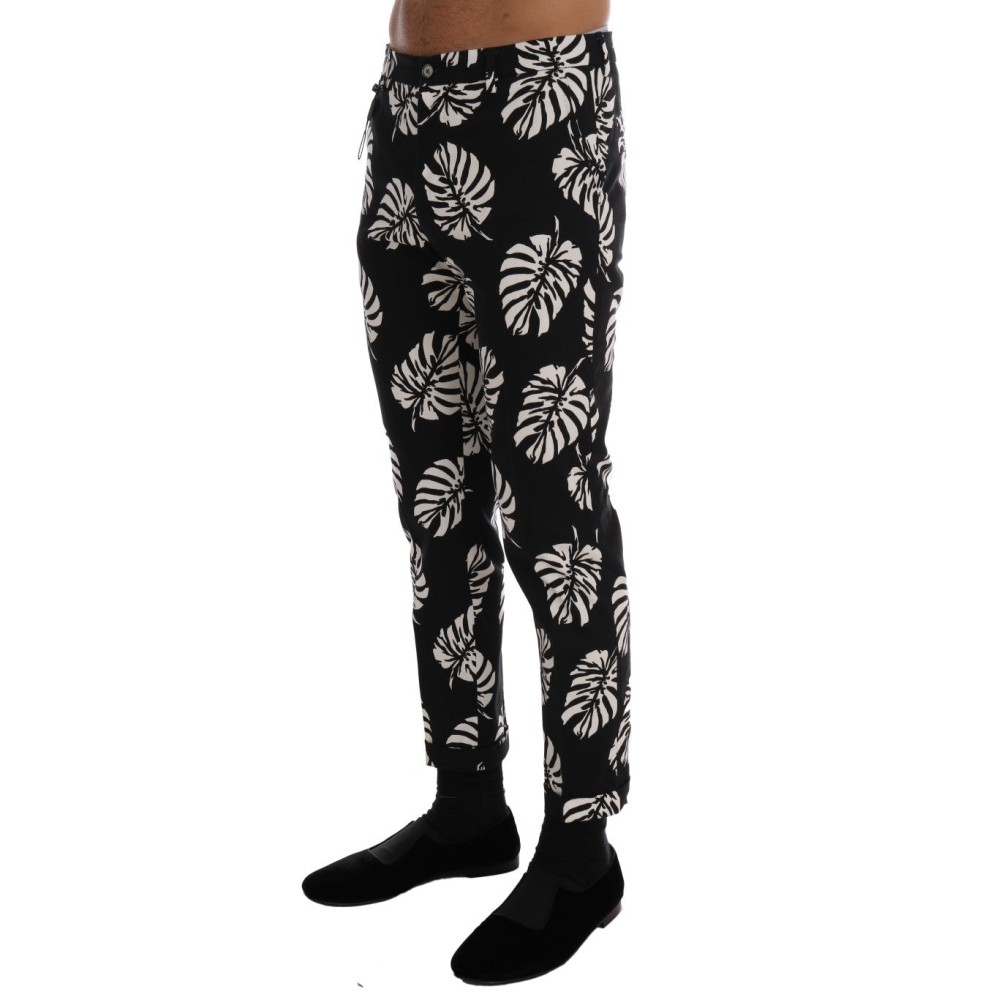 Dolce & Gabbana Slim Fit Knöchelhose mit Blattdruck