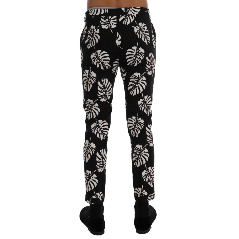 Dolce & Gabbana Slim Fit Knöchelhose mit Blattdruck