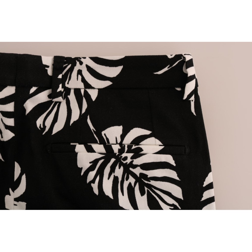 Dolce & Gabbana Slim Fit Knöchelhose mit Blattdruck