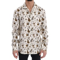 Dolce & Gabbana Exklusive Seide Casual Herrenhemd - JAZZ Motiv
