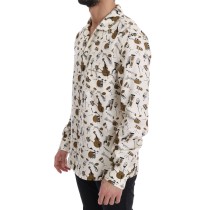 Dolce & Gabbana Exklusive Seide Casual Herrenhemd - JAZZ Motiv
