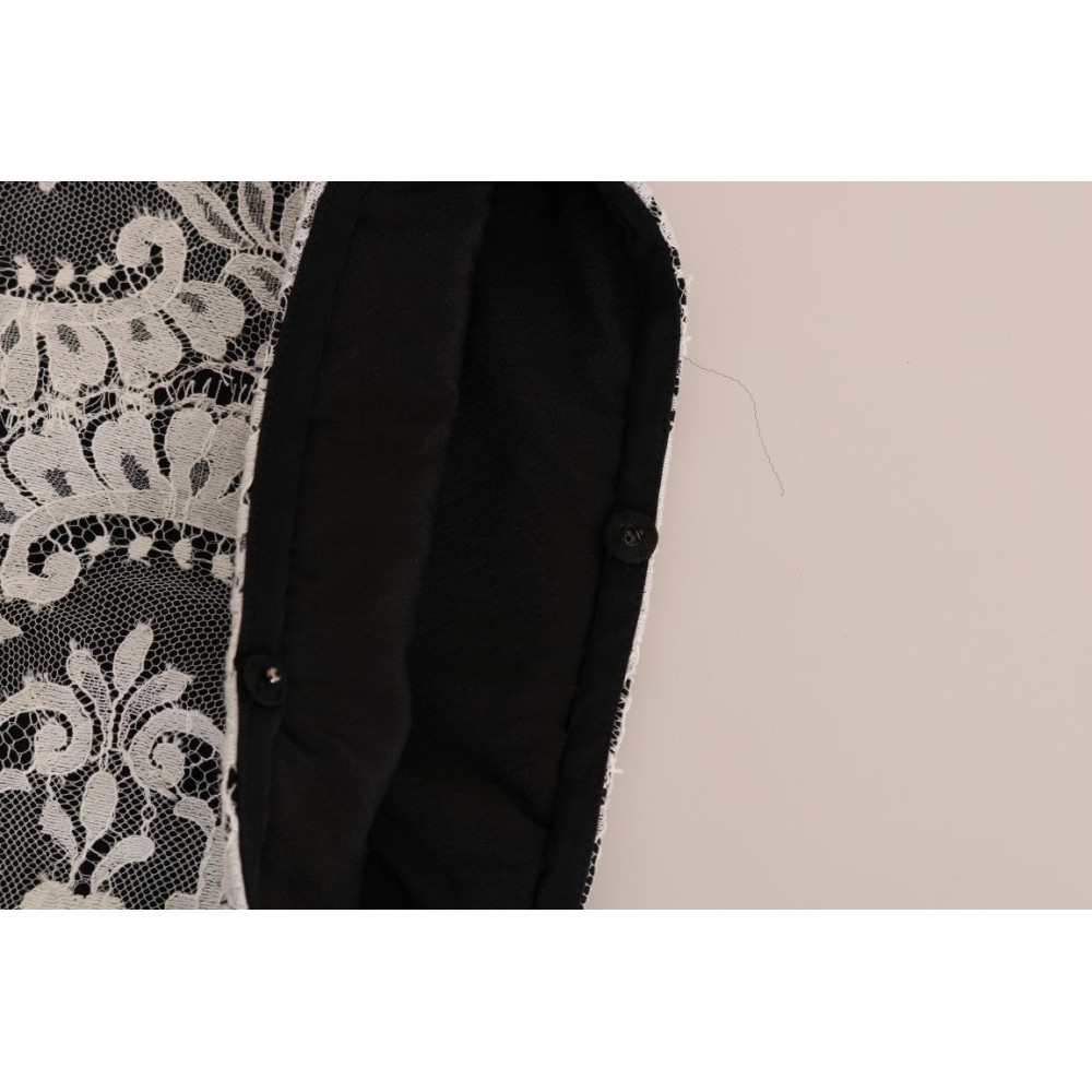 Dolce & Gabbana Elegantes Kaftan Maxikleid aus geblümter Seide und Spitze