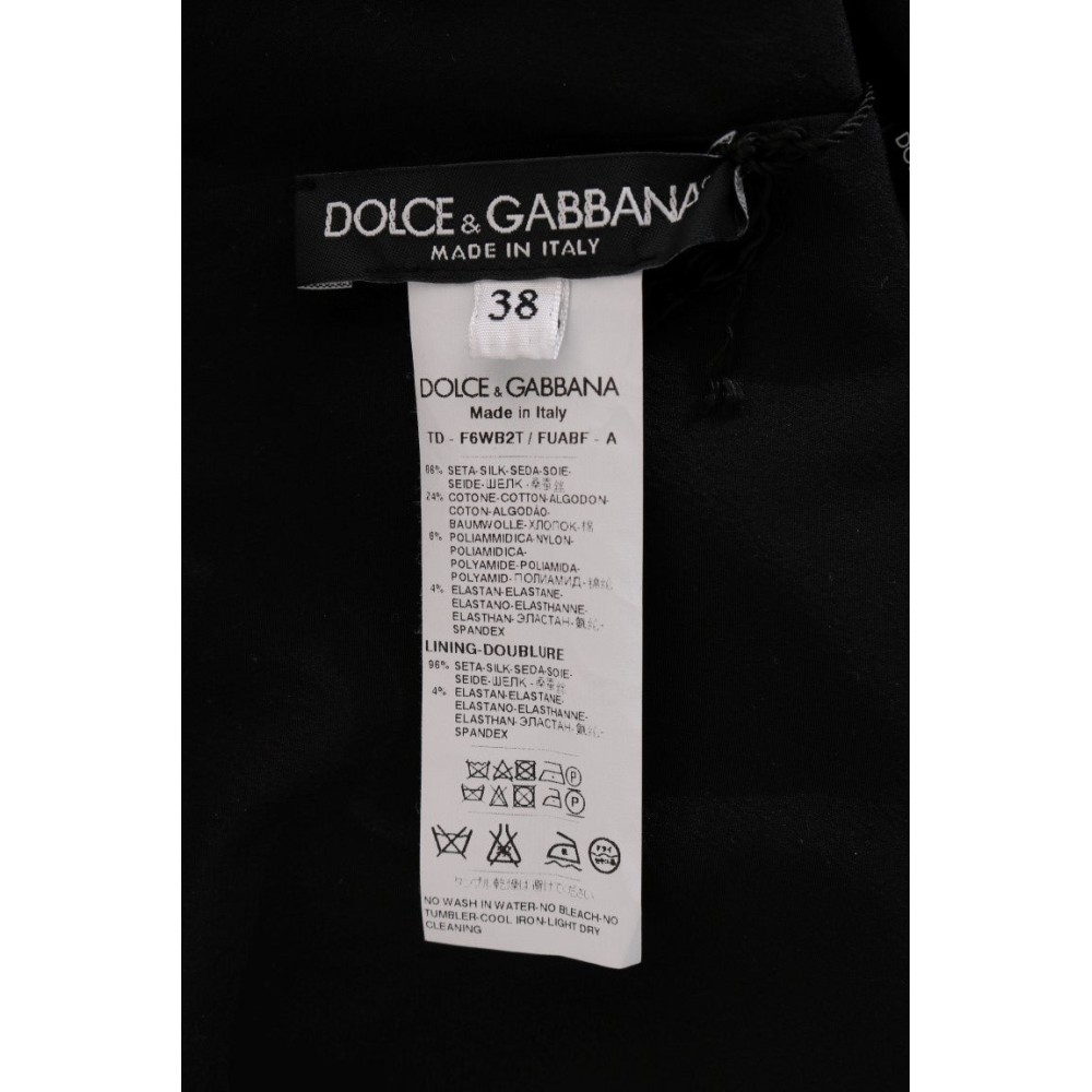 Dolce & Gabbana Elegantes Kaftan Maxikleid aus geblümter Seide und Spitze