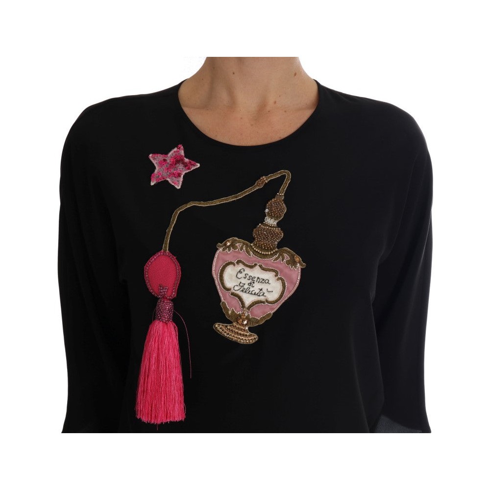 Dolce & Gabbana Märchenhafte Bluse aus bestickter Seide