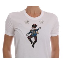 Dolce & Gabbana Paillettenbesetztes Märchen T-Shirt aus Baumwolle