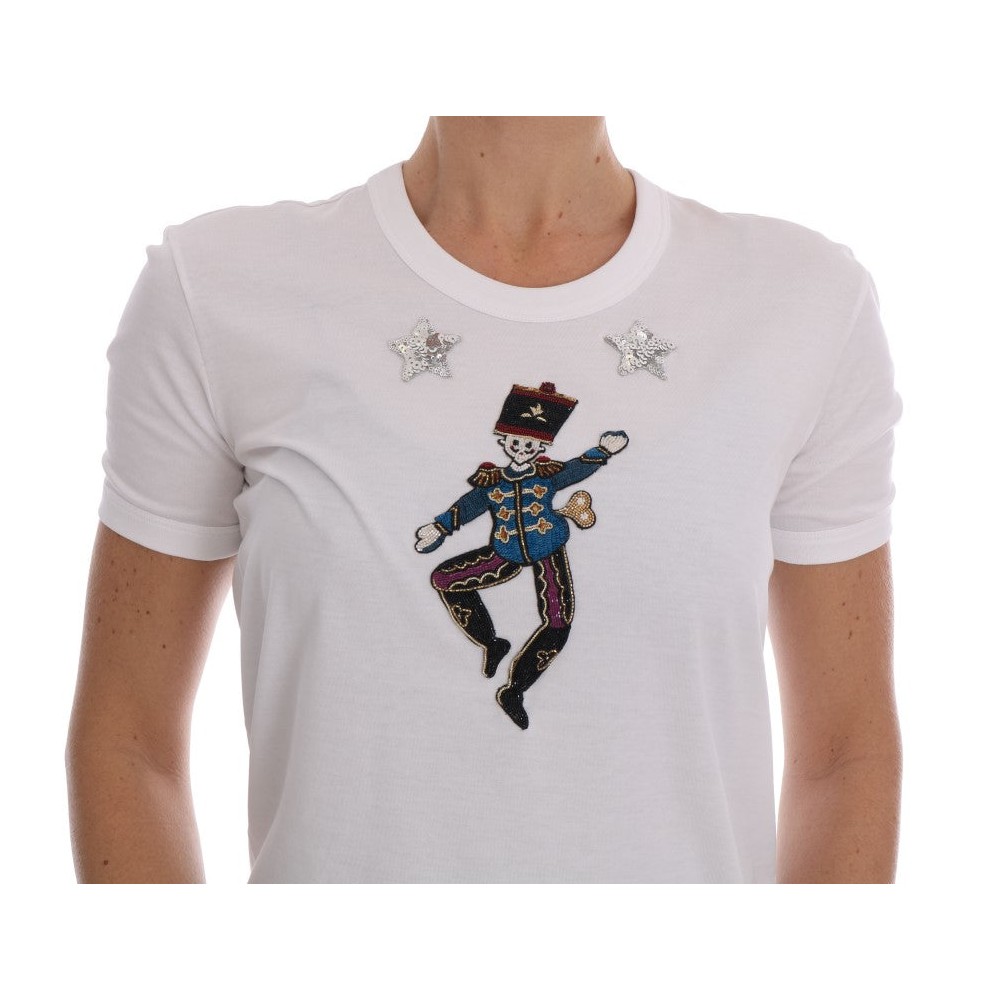 Dolce & Gabbana Paillettenbesetztes Märchen T-Shirt aus Baumwolle