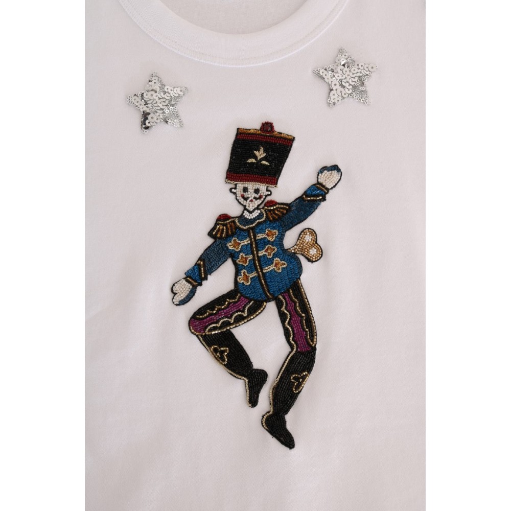 Dolce & Gabbana Paillettenbesetztes Märchen T-Shirt aus Baumwolle
