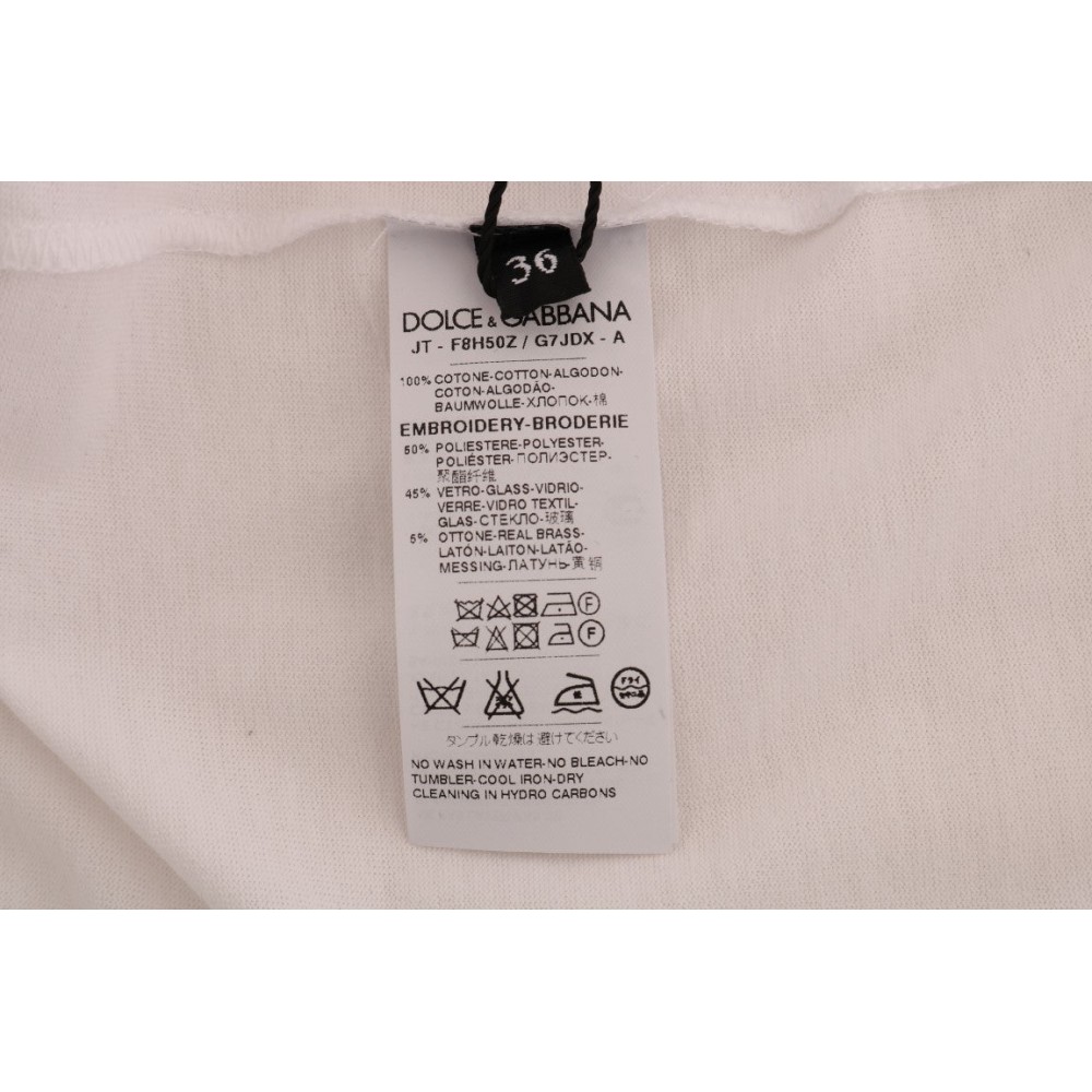 Dolce & Gabbana Paillettenbesetztes Märchen T-Shirt aus Baumwolle