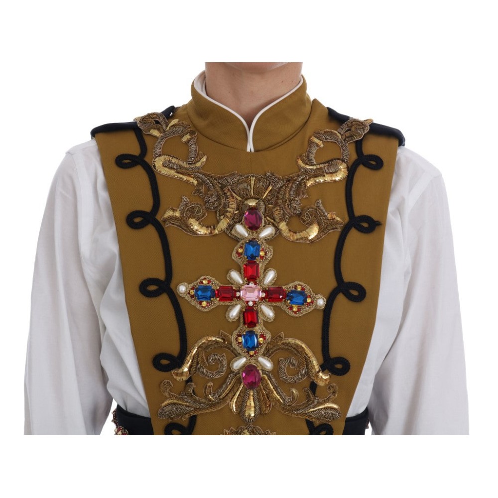 Dolce & Gabbana Laufsteg verschönert Kristall Kreuz Weste