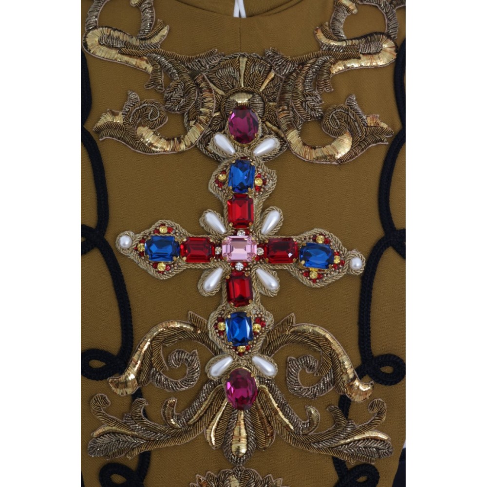 Dolce & Gabbana Laufsteg verschönert Kristall Kreuz Weste