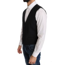 Dolce & Gabbana Elegante, schmal geschnittene formelle Weste in Schwarz