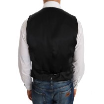 Dolce & Gabbana Elegante, schmal geschnittene formelle Weste in Schwarz