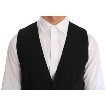 Dolce & Gabbana Elegante, schmal geschnittene formelle Weste in Schwarz