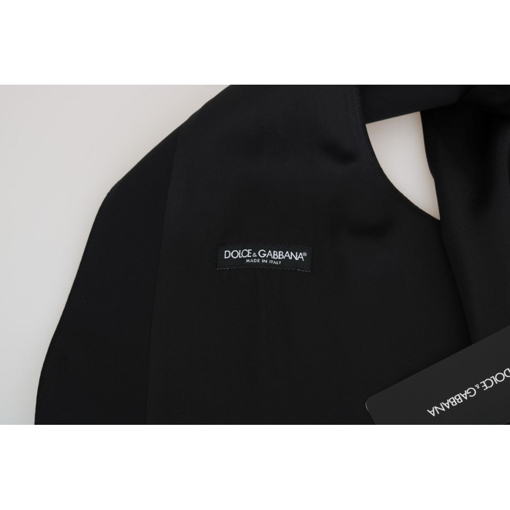 Dolce & Gabbana Elegante, schmal geschnittene formelle Weste in Schwarz