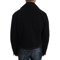 Dolce & Gabbana Elegante dunkelblaue Trenchcoat-Jacke