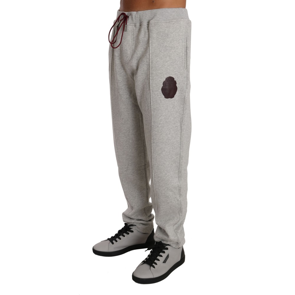 Billionaire Italian Couture Elegantes graues Sweatshirt-Ensemble mit Kapuze