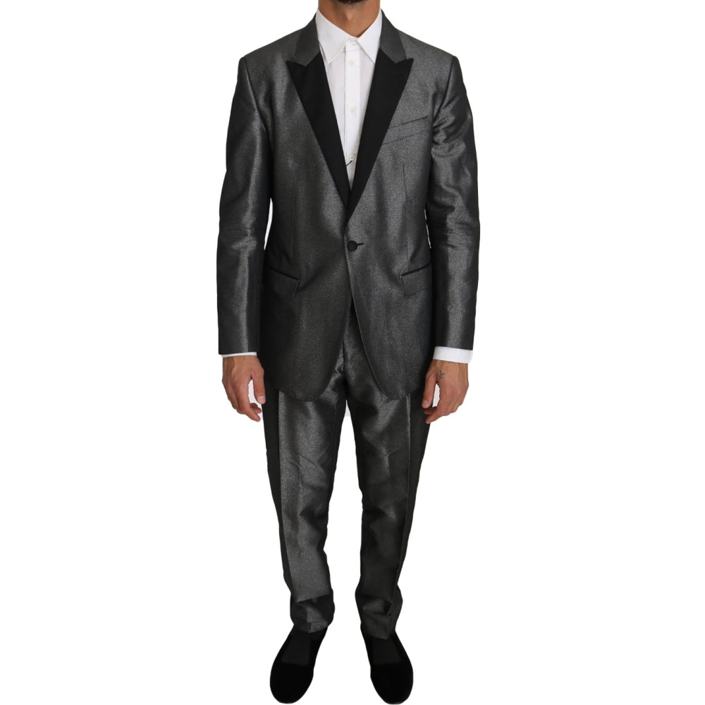 Dolce & Gabbana Eleganter grau gemusterter Martini-Anzug