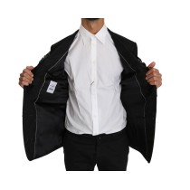 Dolce & Gabbana Elegante Schwarze Slim Fit Martini Blazer Jacke