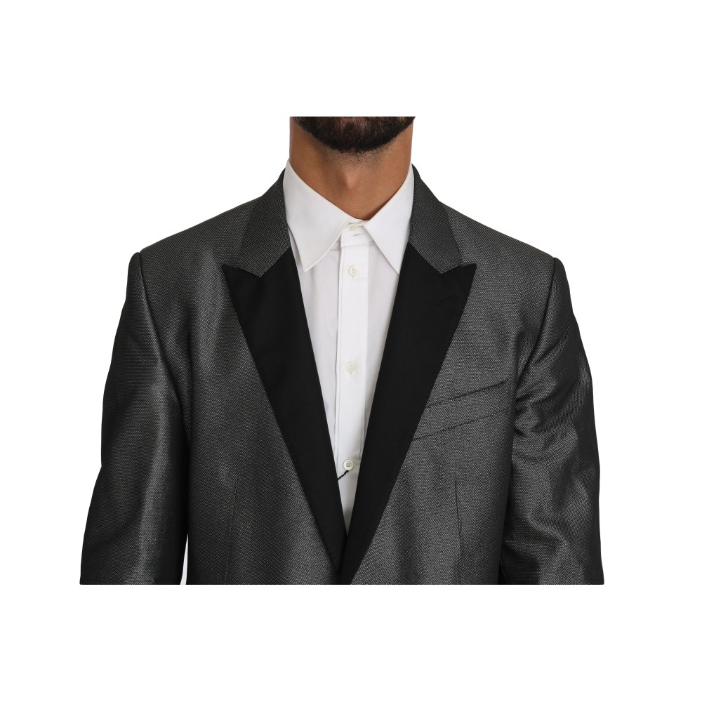 Dolce & Gabbana Eleganter grau gemusterter Martini-Anzug