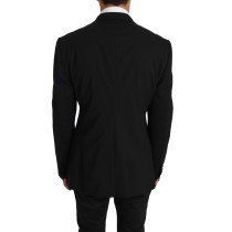 Dolce & Gabbana Elegante Schwarze Slim Fit Martini Blazer Jacke