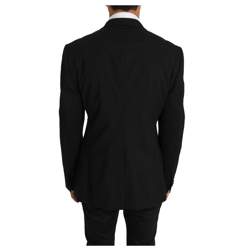 Dolce & Gabbana Elegante Schwarze Slim Fit Martini Blazer Jacke