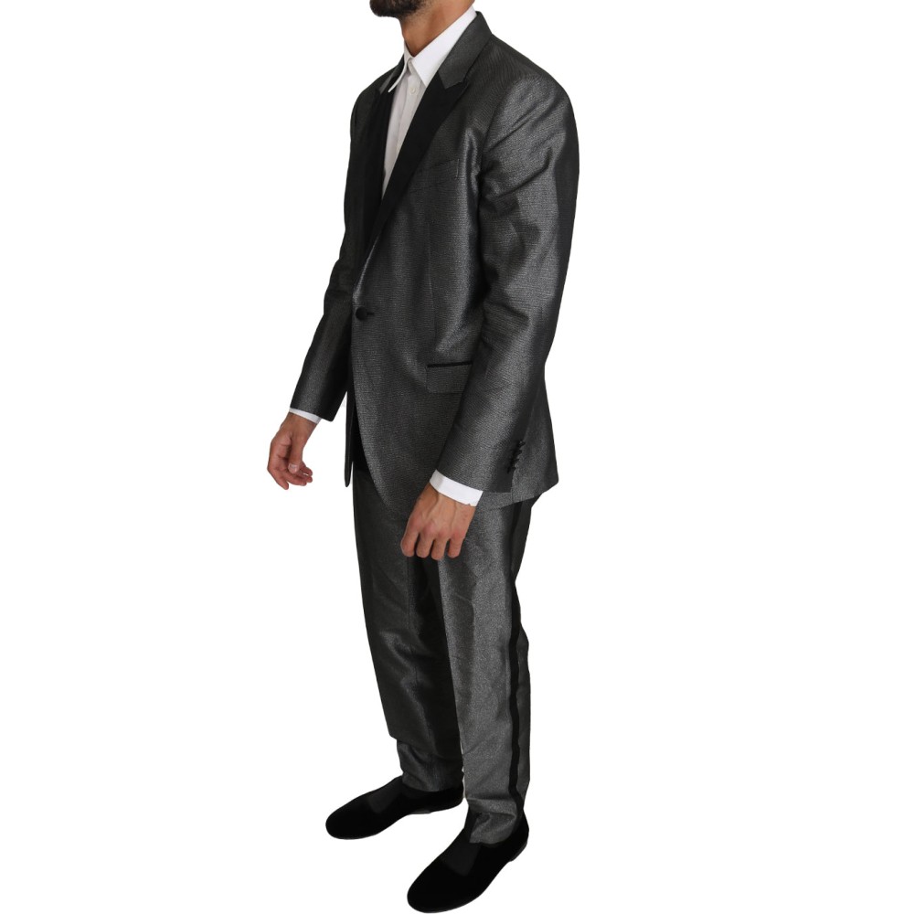 Dolce & Gabbana Eleganter grau gemusterter Martini-Anzug