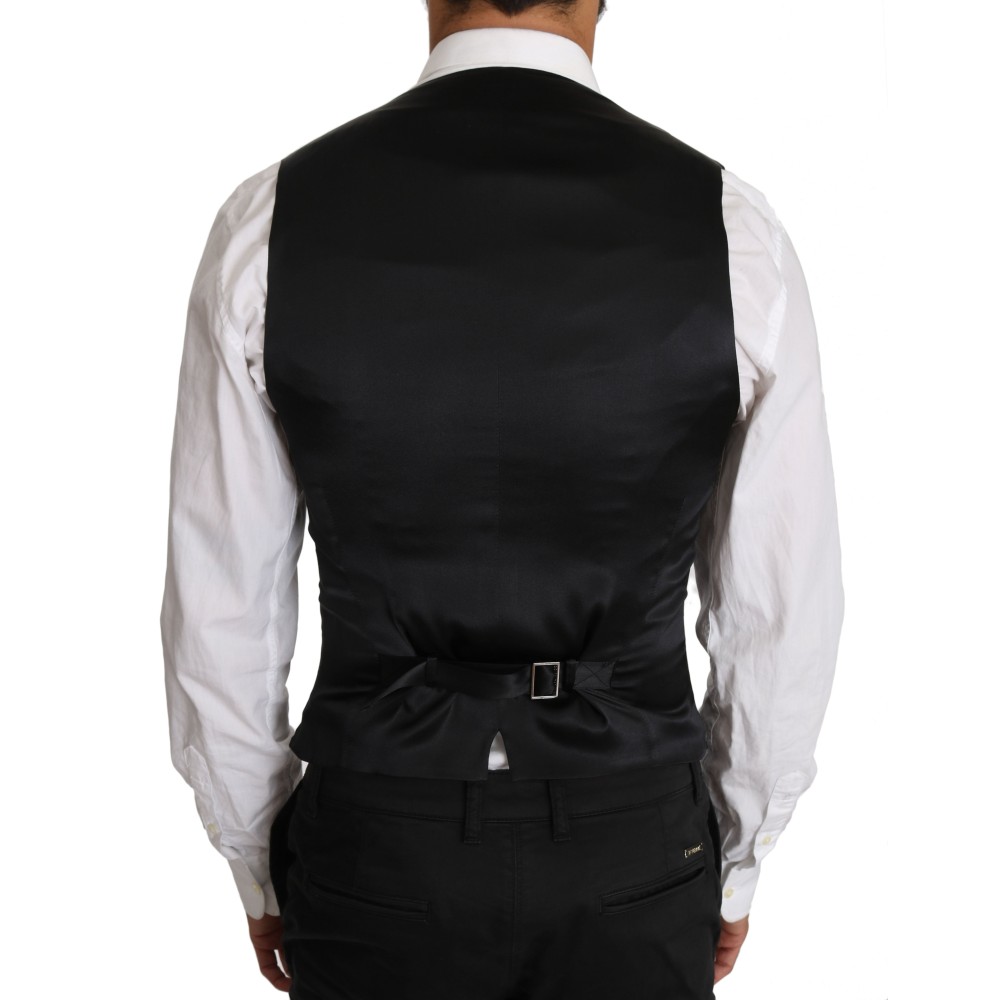 Dolce & Gabbana Elegante doppelreihige Slim Fit Wollweste