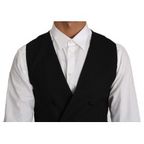 Dolce & Gabbana Elegante doppelreihige Slim Fit Wollweste